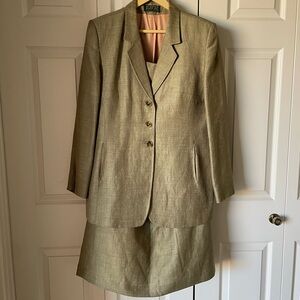 Blarney Woollen Mills | 2 Piece blazer Vintage 80s Linen Classic Irish wool